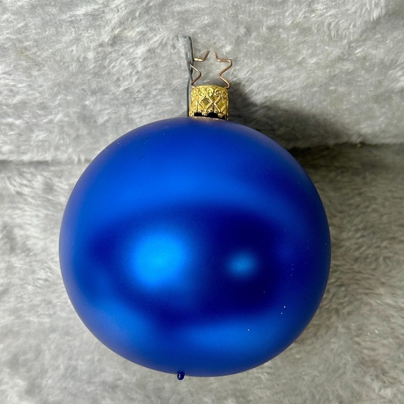 Vintage Hand Painted Glass Ornaments Cottagecore Set 2 Christmas Angel Church - Picture 4 of 8